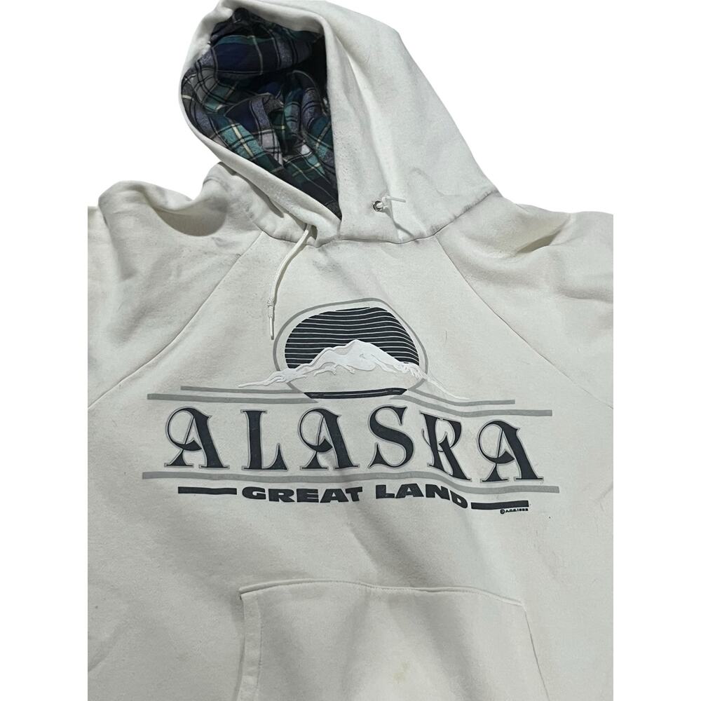 Vtg 80s ARCTICWEAR Alaska Midnight Sun Hoodie - Made in USA - Boxy M - FLAWED